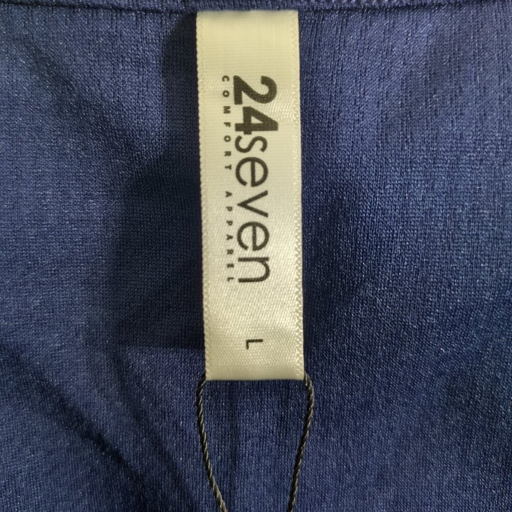 24Seven Comfort Apparel Tank Dress Large Sleeveless Pleated Maternity Fit Flare - Picture 3 of 8